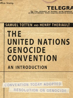 cover image of The United Nations Genocide Convention